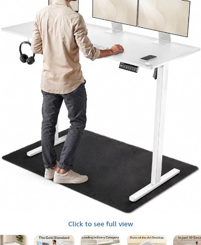 Foxtrot Electric Standing Desk 120x60 cm [TEST WINNER] Cutting-Edge | Height Adjustable Stand Up Desk with Cable Management | Home Office Table for up to 70kg Capacity, OneTouch Memory Function